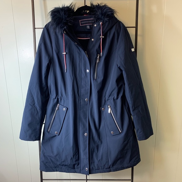 tommy jeans lined hooded parka jacket